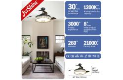 China Ultra Quiet Music Invisible Ceiling Fan Chandelier Remote Control supplier