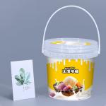 Printing Silk Screen Printing.heat Transfer Printing 1L Clear Plastic Buckets for Yogurt for sale