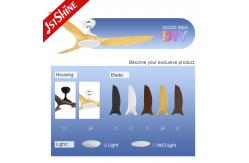 China Plastic Ceiling Fan With Light China Supplier Modern Fandelier Smart App Control supplier
