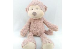 China Customized Embroidery Logo Super Soft Plush Toy Cute Kids Stuffed Monkey Toy supplier