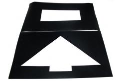 China Parking Lot Symbol PVC Stencil Rectangle For Symbol Mark Printing Spurt Draw supplier