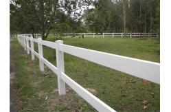 China Cattle Vinyl 2 Rails 3 Rails Easy Assemble DIY PVC Ranch Rail Fence supplier