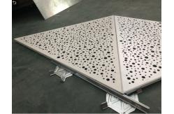 China Perforated Acoustic Metal Ceiling Tiles Powder Coated Triangular For Convention Center supplier