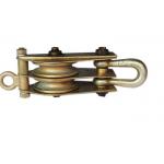 Two Wheels Hoisting Block Cable Pulling Pulley Round Eye Type 5T Made Of Steel for sale