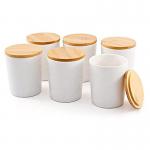 Luxury Ceramic Pottery Candle Vessels Empty Engraved Eco Friendly for sale