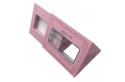 China Customized Sliding Drawer Box Paperboard Empty Eyelash Box With Window For Display supplier