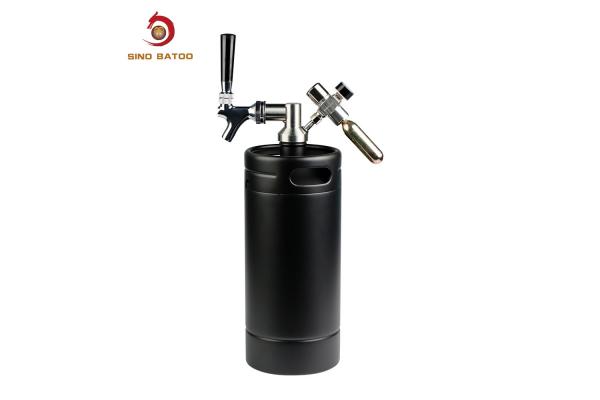 Matte Black 3.8l Ss304 Pressurized Mini Keg Dipenser Kit