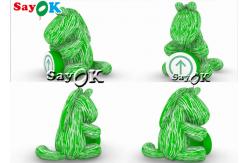 China Itinerary Code Inflatable Green Bouncy Horse Model 10m For Event Showing supplier
