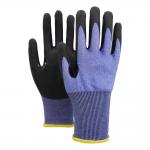 18 Gauge A5 Cut Resistant Foam Nitrile Touchscreen Gloves With Blue Liner And Thumb Reinforcement for sale