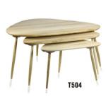 America style wooden triangle coffee table furniture for sale