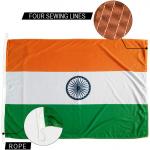 Customized Indoor Outdoor 3x5' India National Flag Knitted Polyester Rope And Loops for sale