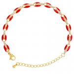 Geometric 18K Gold Bracelet Zircon Drip Oil DIY Chain Link Bracelet for sale
