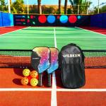 PP Honeycomb Core Pickleball Paddle Set 2 Rackets 4 Balls 1 Bag For All Skill Levels for sale