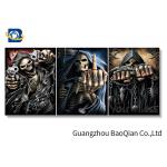 3d lenticular decorative wall 3d picture with black frame , 3d flipped image with skull for sale