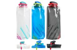 China 700ml PET PA PE Foldable Collapsible Water Bottle For Travel supplier