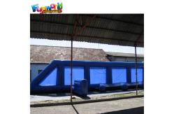 China Blue And White Inflatable Rugby Games For Kid / Inflatable Rugby Posts supplier