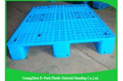 China Heavy Duty Rackable 1 Ton Steel Reinforced blue Plastic Pallets 1200*1000mm supplier