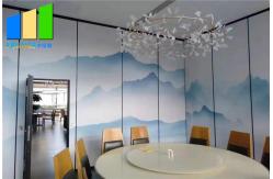 China Retractable Sliding Folding Acoustic Room Dividers With Pass Through Door supplier