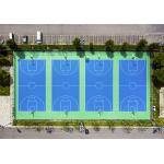 ISO14001 SGS PU Sports Flooring Silicon Outdoor Basketball Tennis Court for sale