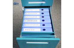 China Slim Edge Steel Mobile File Pedestal With Cushion 0.5-1.0mm Thickness supplier