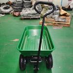 Popular Hand Pull Garden Dump Cart 350-4 Pneumatic Wheels 50L Capacity for sale