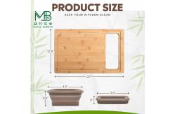 China Bamboo Kitchen Cutting Board With Built-In Sink And Storage Box supplier