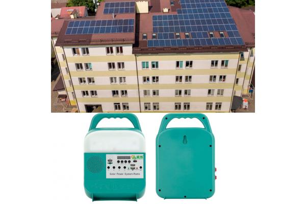 25W Mini Solar Home FM Lighting System Kit Application Energy