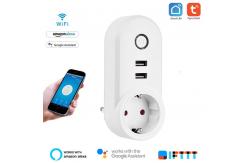 China Tuya 10A WIFI Smart Plug Socket 30M Wifi Controlled Power Outlet supplier