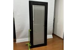 China Aluminium Hinged Doors  Customized Hinge Door Manual Shutter Double Temper Glass supplier