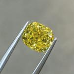 Cushion Cut HPHT Lab Grown Yellow Diamond All shapes are available for sale