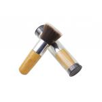 China Bamboo Handle Two Color Synthetic Buffer Makeup Brush Sliver Ferrule Aluminum manufacturer