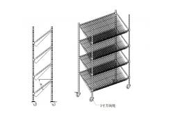 China Chrome Slanted Wire Shelving For Warehouse With 5 Inch Polyurethane Casters supplier