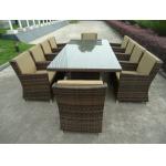 Modern Luxury Wicker Rattan Garden Dining Sets With Aluminum Frame for sale