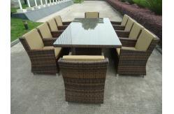 China Modern Luxury Wicker Rattan Garden Dining Sets With Aluminum Frame supplier