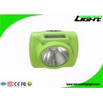 200g Light Weight LED Mining Headlamp 6.8Ah Li - Ion Battery With Green Color for sale