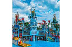 China Amusement Splash Water Playground Fiberglass Water Slides For Theme Park supplier