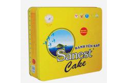 China CMYK Biscuit Tin Box With Lid Food Storage Container supplier