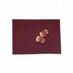 Custom Printing  Holiday Card Christmas Greeting Cards With Gold Words Folded Cards for sale