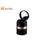 Acrylic Airless Cream Jar Empty Abs Pmma Material Black Color With Mirror for sale