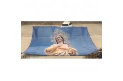 China 100% Polyester Backdrop Wall Banner Customized Printing 100x150cm supplier