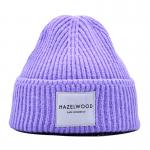 Winter Fashion Multi Colored Large Slouchy Cuffed Men Knit Hat Unisex Purple Beanie Hats for sale