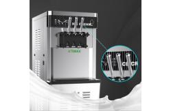 China Countertop Double Cylinder Softy Ice Cream Machine With Magnetic Air Pump supplier