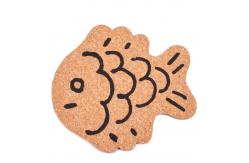 China ISO9001 Engraved Cork Fish Shaped Coasters Eco Heat Resistant supplier