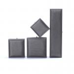 Custom Ring Necklace Bracelet Wedding Packaging Gray Leather Jewelry Box from Hanhong for sale