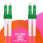 Telecom Multimode Fiber Patch Cord , LC APC LC APC Duplex Fiber Jumper for sale