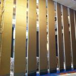 Collapsible Restaurant Acrylic Folding Movable Partition Walls With Blinds for sale