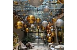 China Double Layer Inflatable Advertising Balloons Silver Inflatable Mirror Ball supplier