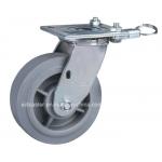 Customization Industrial Wheel Caster For Fiveri 6 225kg Plate Brake TPR Caster for sale