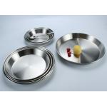 Silver Plated 20cm 34cm Stainless Steel Camping Plates Set