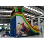 Spiderman Theme Commercial Inflatable Water Slides 8 X 5 X 7m Enviroment - Friendly